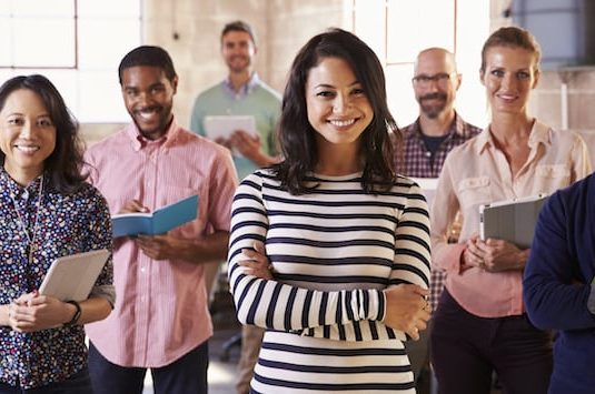 A group of young urban professionals